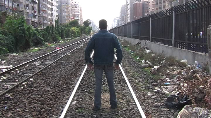 High noon on railway tracks